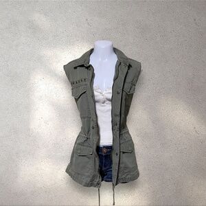 Mudd Olive Green Military Utility Vest